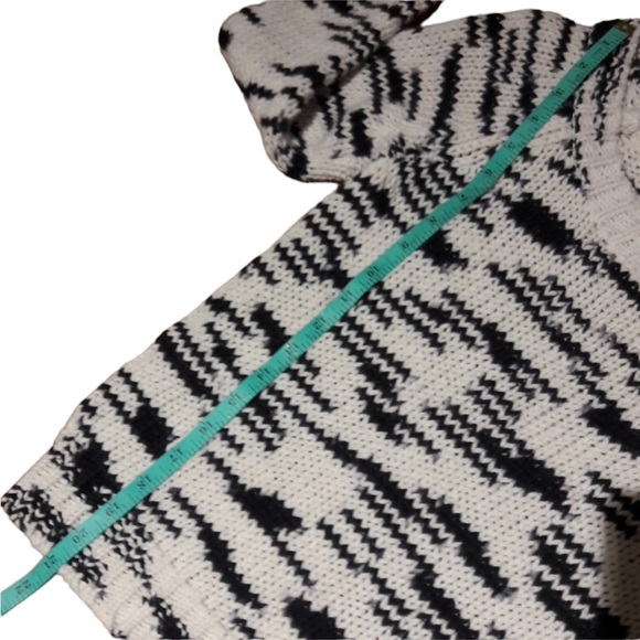 American eagle outfitters knit sweater navy cream size small petite - Picture 6 of 8